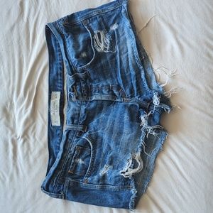 Size 6 Abercrombie and Fitch  shortie shorts distressed